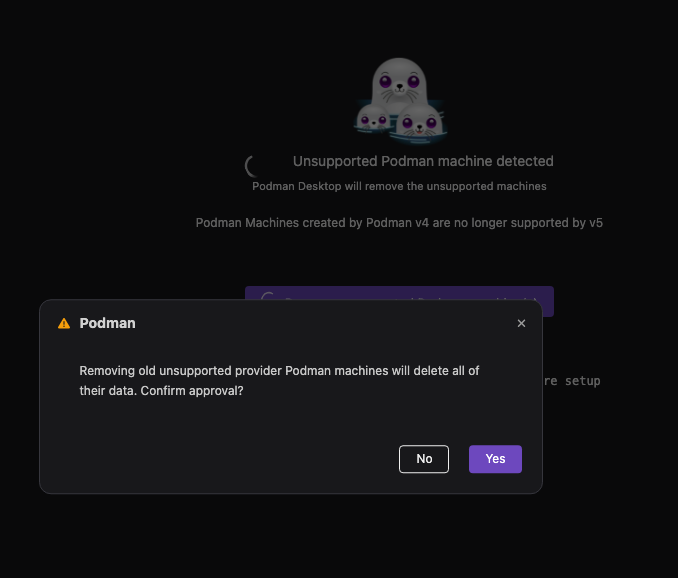 podman machine error